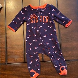 Carter’s baby girl little sister onesie size 6m